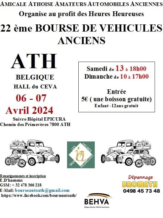 affiche de22Ã¨me Bourse de VÃ©hicules Anciens