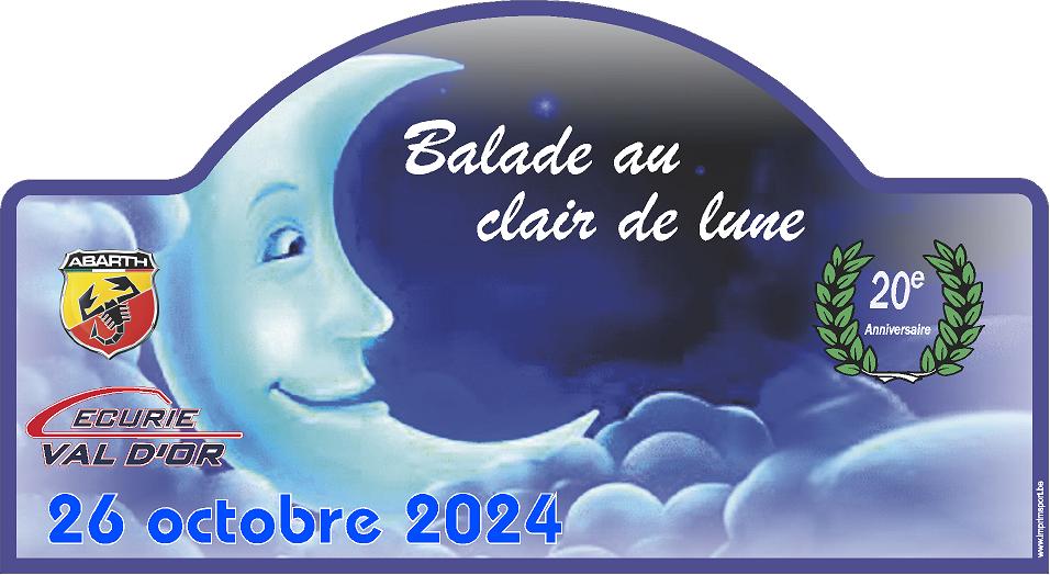 affiche de20ème Balade au Clair de Lune