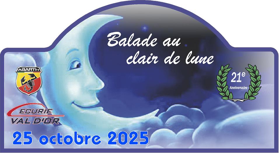 affiche de21ème Balade au Clair de Lune