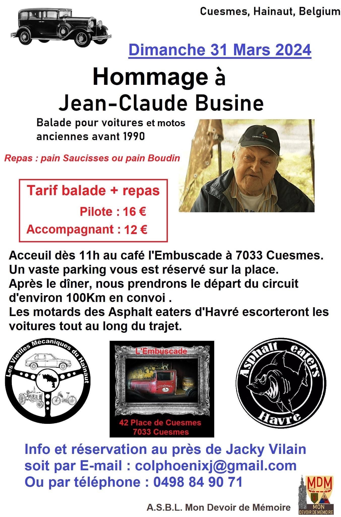 affiche deBalade en hommage Ã  Jean-Claude Busine