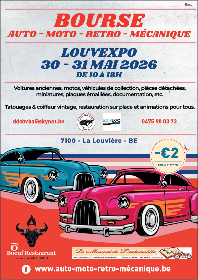 affiche deAuto Moto Retro Mécanique 2026