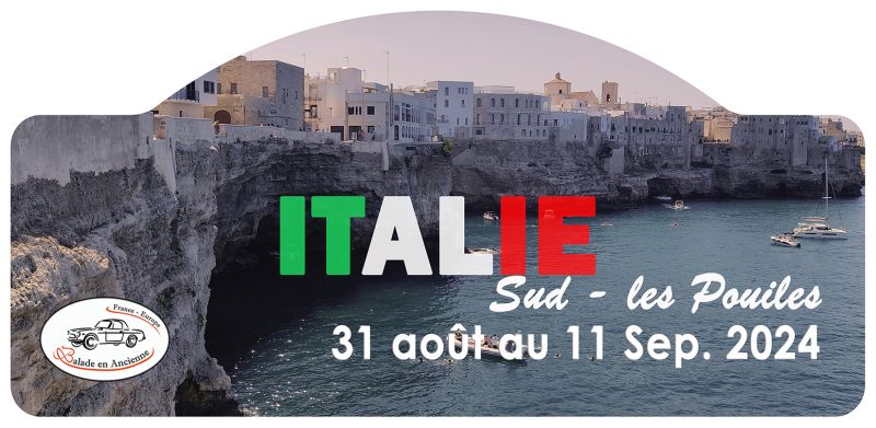 affiche deRallye touristique Italie Les Pouilles