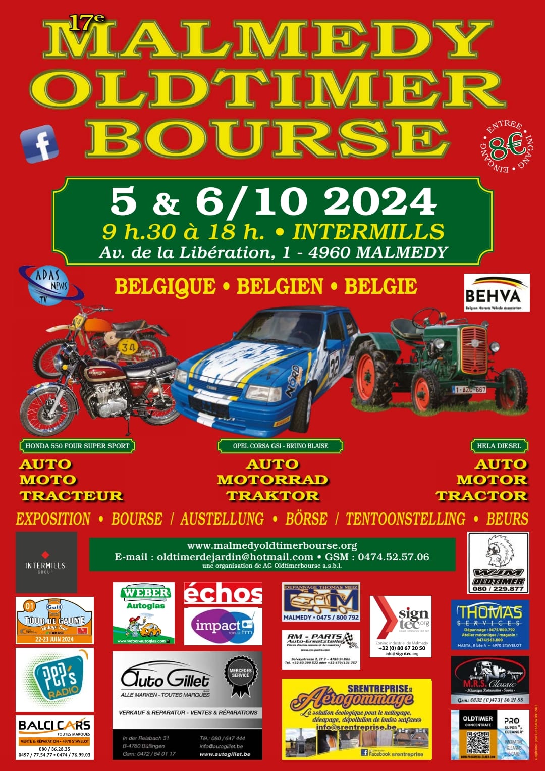 affiche de17Ã¨me Malmedy Oldtimer Bourse