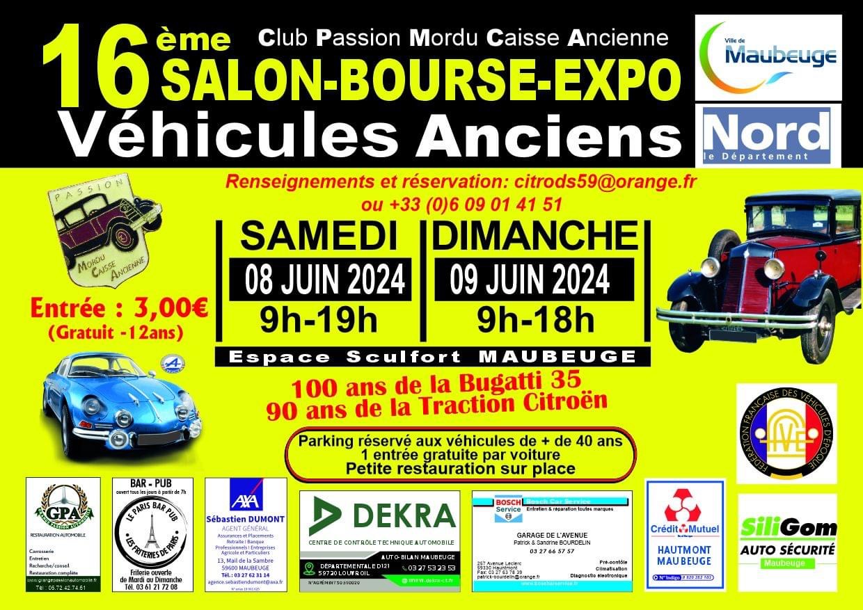 affiche deExposition-Bourse dâ€™Echanges VÃ©hicules Anciens