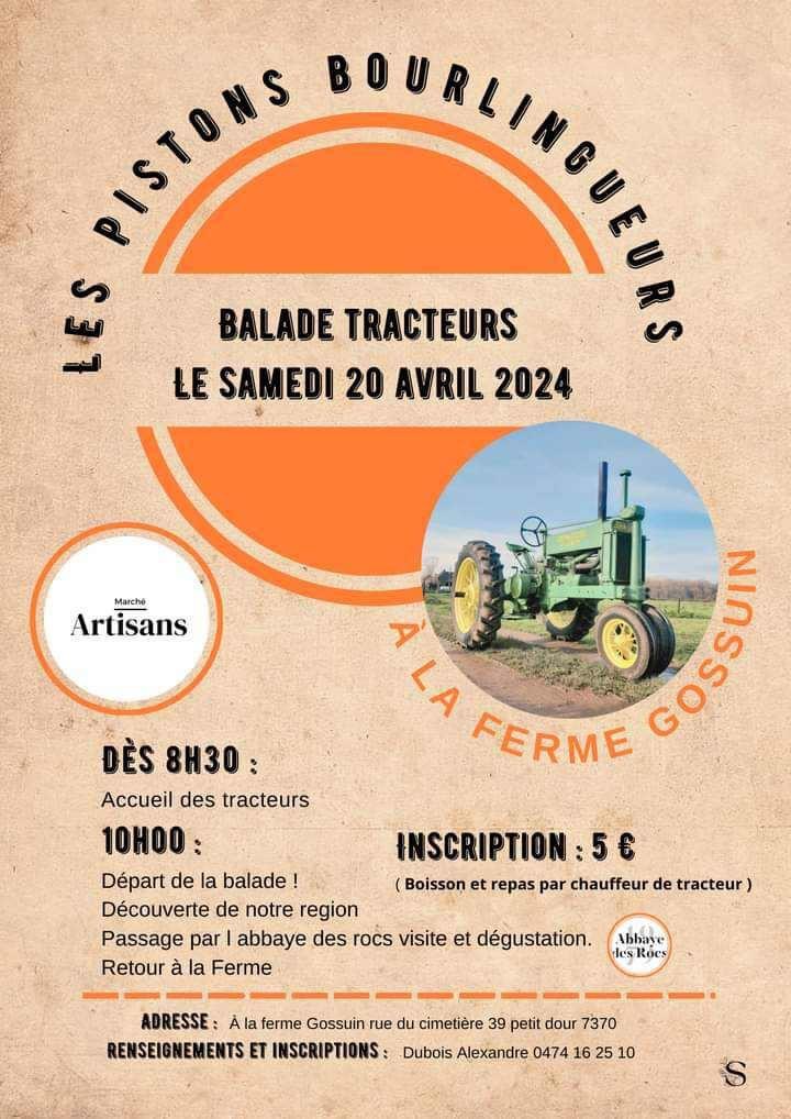 affiche deBalade de  tracteurs