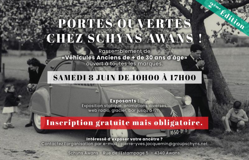 affiche dePortes ouvertes chez Schyns !