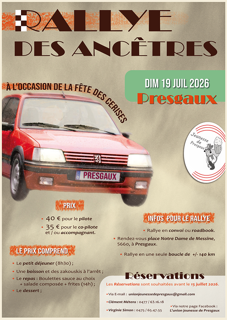affiche deRallye des Ancêtres