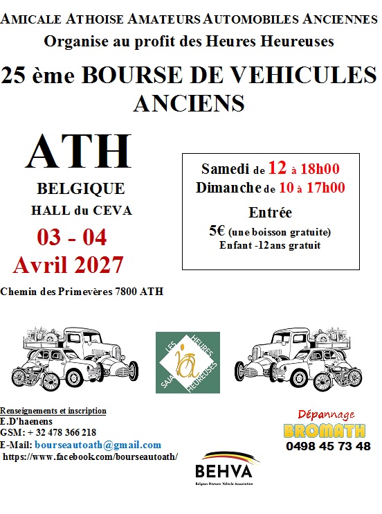 affiche de25ème Bourse de Véhicules Anciens