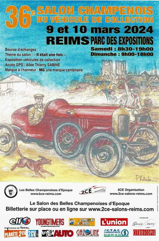 affiche de36Ã¨me Salon Champenois du VÃ©hicule de Collection