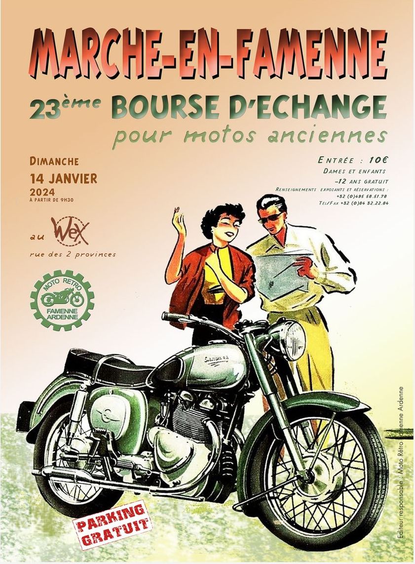 affiche de23Ã¨me bourse dâ€™Ã©change pour motos anciennes