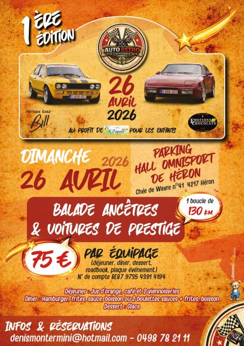 affiche deBalade ancêtres et véhicules de prestige