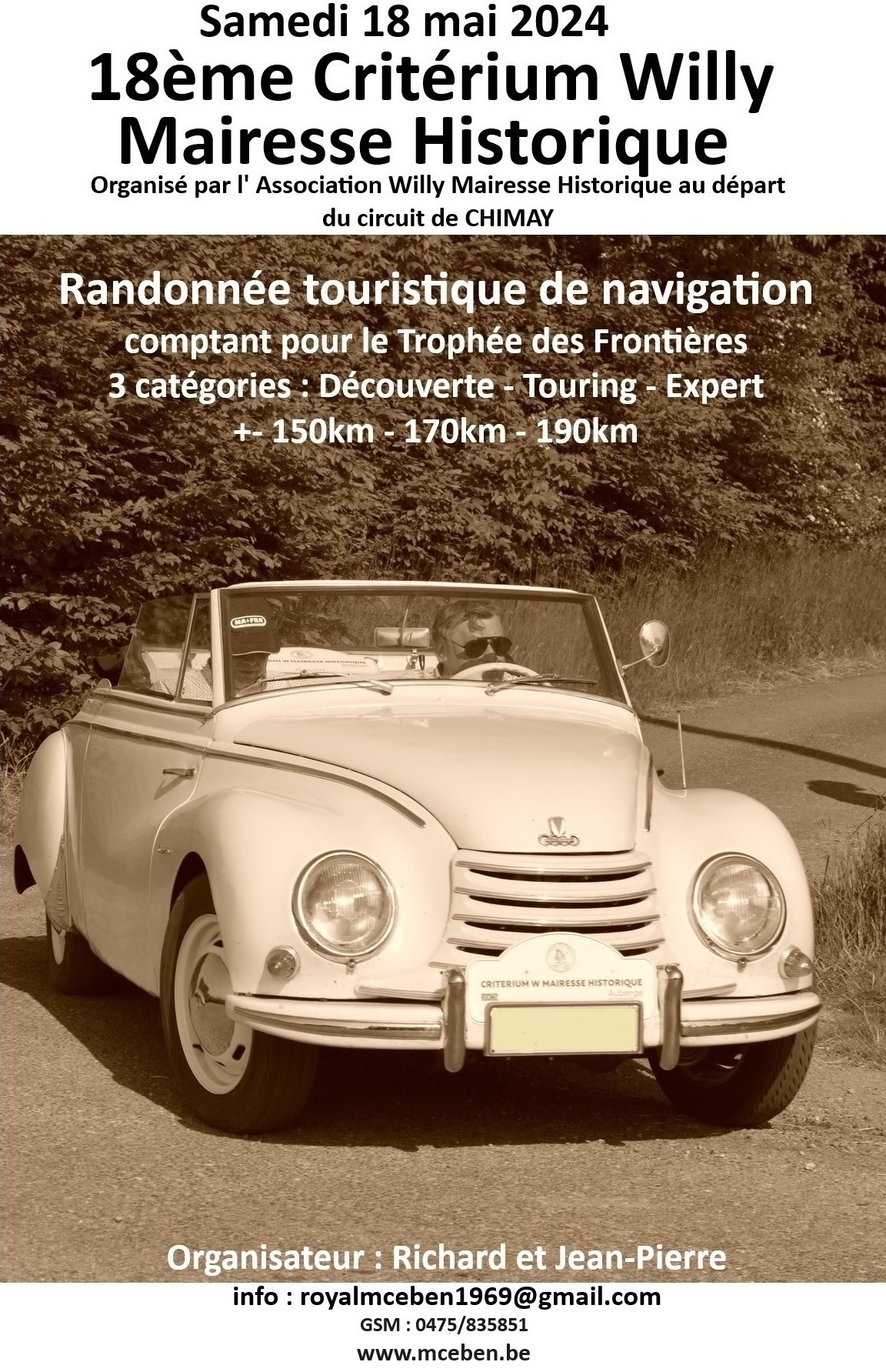 affiche de18me Critérium Willy Mairesse Historique