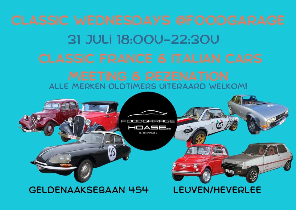 affiche deFrench & Italian carsÂ in de picture