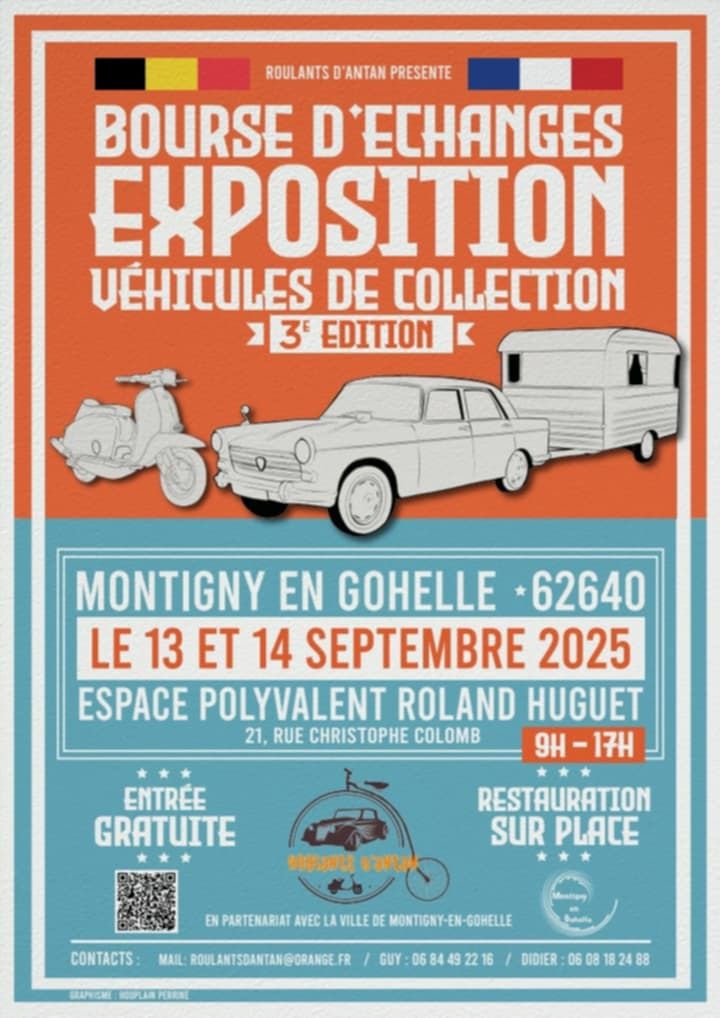 affiche de3ème Bourse-Expo Véhicules Anciens