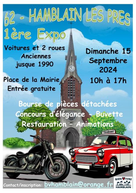 affiche deExpo de Voitures et 2 roues Anciennes