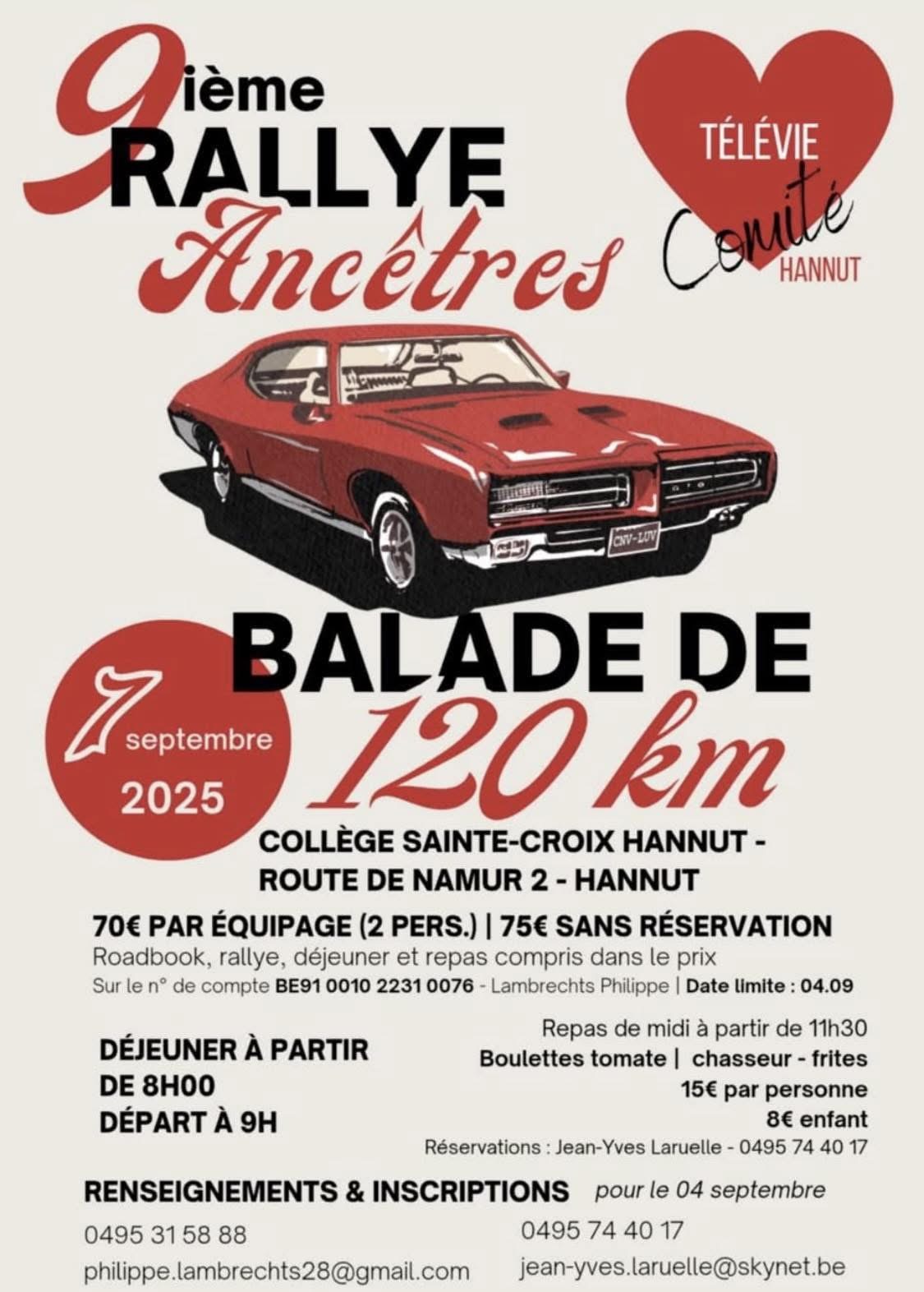 affiche de9ème Rallye Ancêtre 