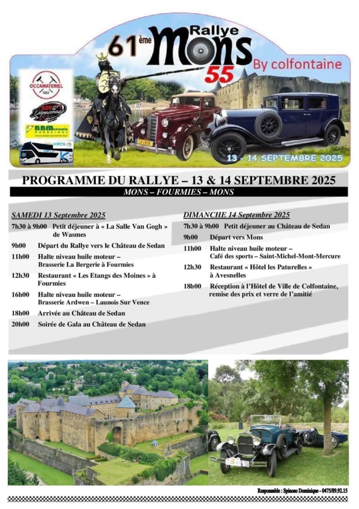 affiche de61ème Rallye Mons 55