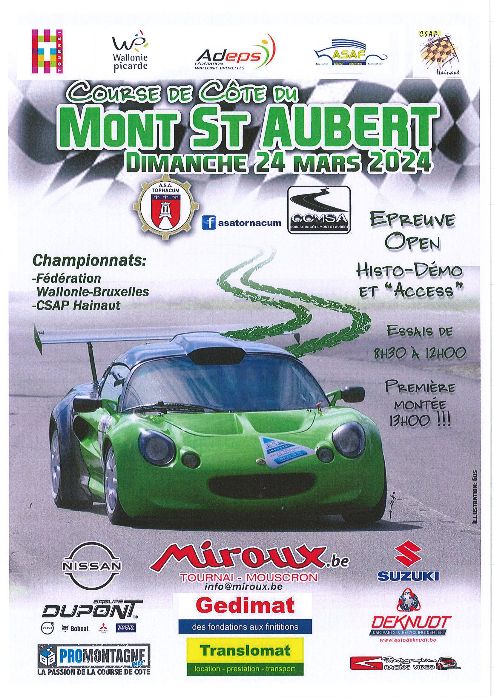 affiche deCourse de CÃ´te du Mont Saint Aubert