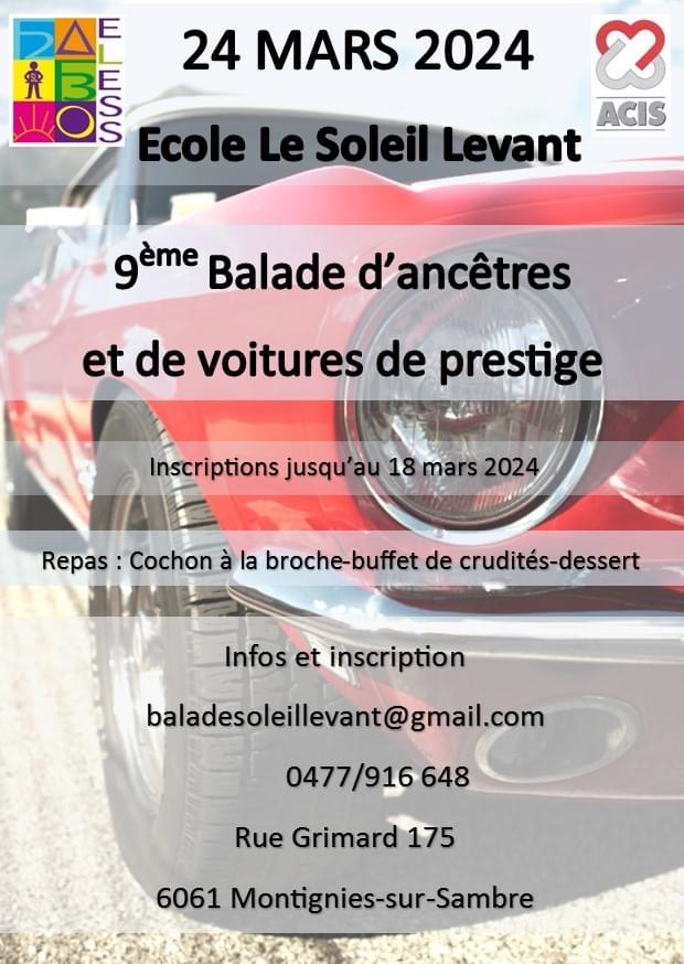 affiche deÂ 9Ã¨me Balade d'ancÃªtresÂ et de voitures de prestige