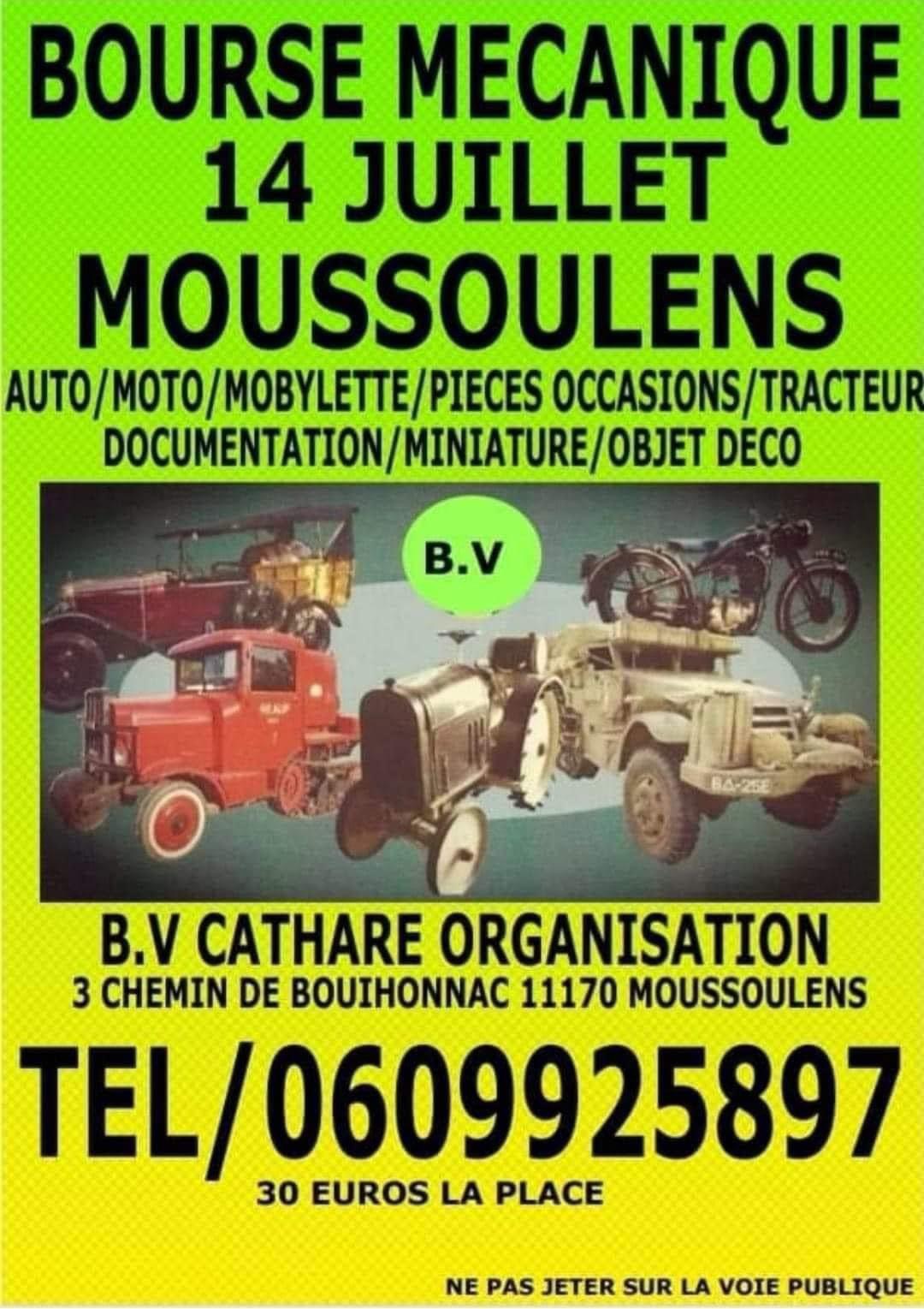 affiche deExposition-Bourse dâ€™Echanges VÃ©hicules Anciens