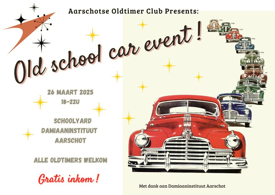 affiche deOld School Car Event!