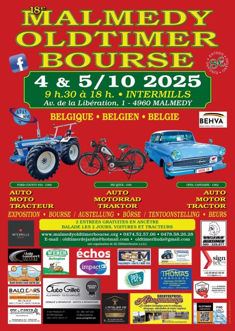 affiche deMalmedy Oldtimer Bourse