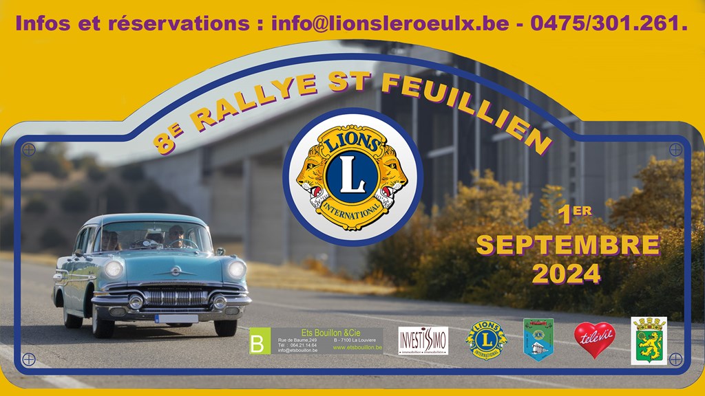 affiche de8Ã¨me Rallye Saint-Feuillien des AncÃªtres et Voitures de Prestige