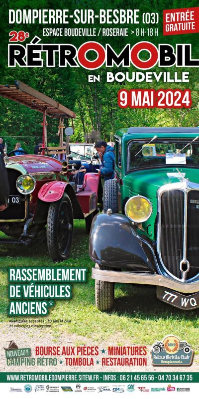 affiche de28Ã¨me RÃ©tromobil en Boudeville
