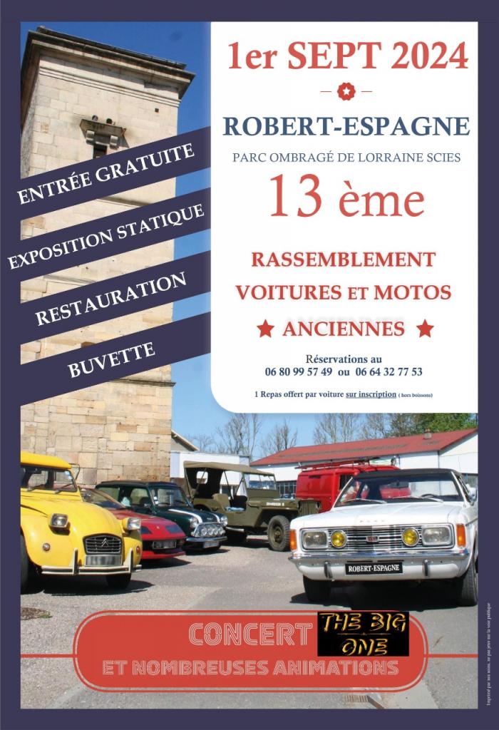 affiche de13Ã©me Rassemblement de voitures et motos anciennes