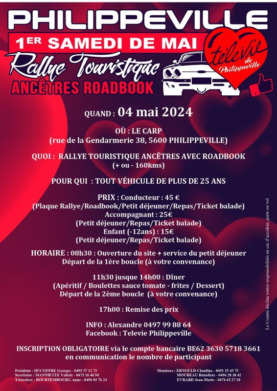 affiche deRallye AncÃªtres Touristique avec roadbook