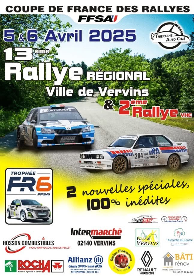 affiche deRallye Ville de Vervins
